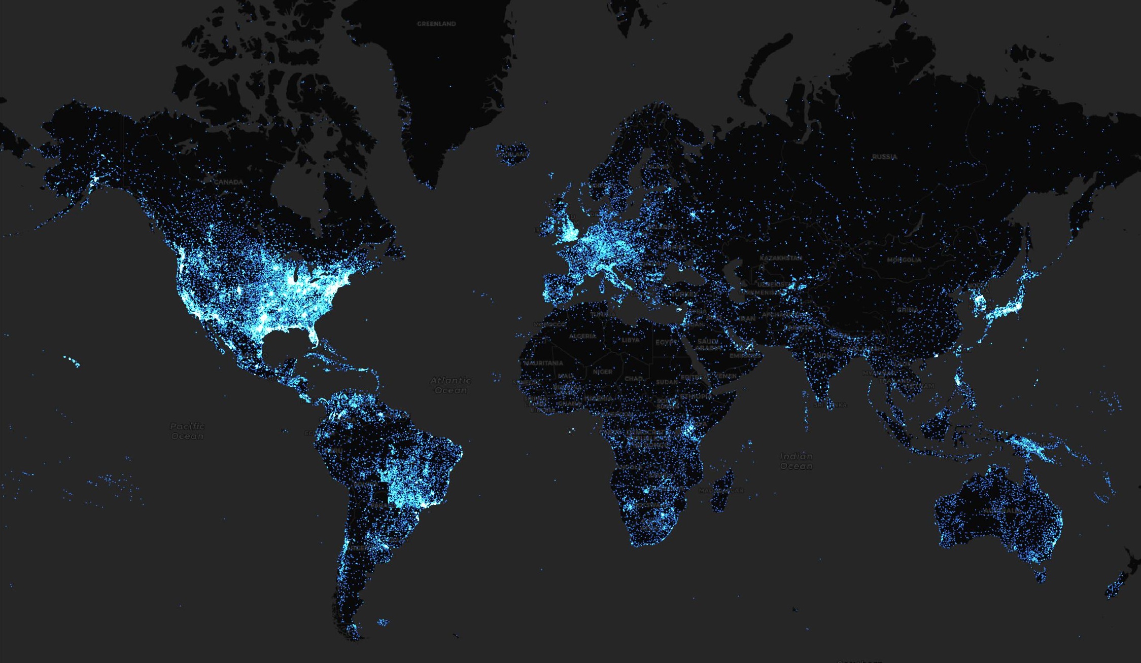 World Airport Distribution Data Map 